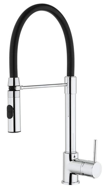 Rubinetto Miscelatore Monocomando PAINI Per Cucina - Bocca Alta Orientabile 360°, Cromato, Prodotto In Italia