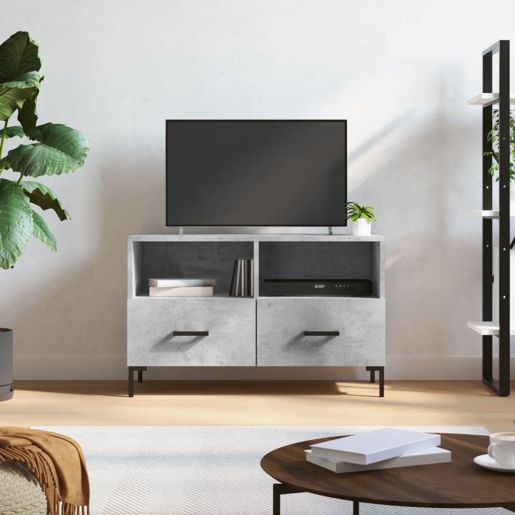 Maison Exclusive - Mobile per TV Grigio Cemento 80x36x50 cm Legno  Multistrato