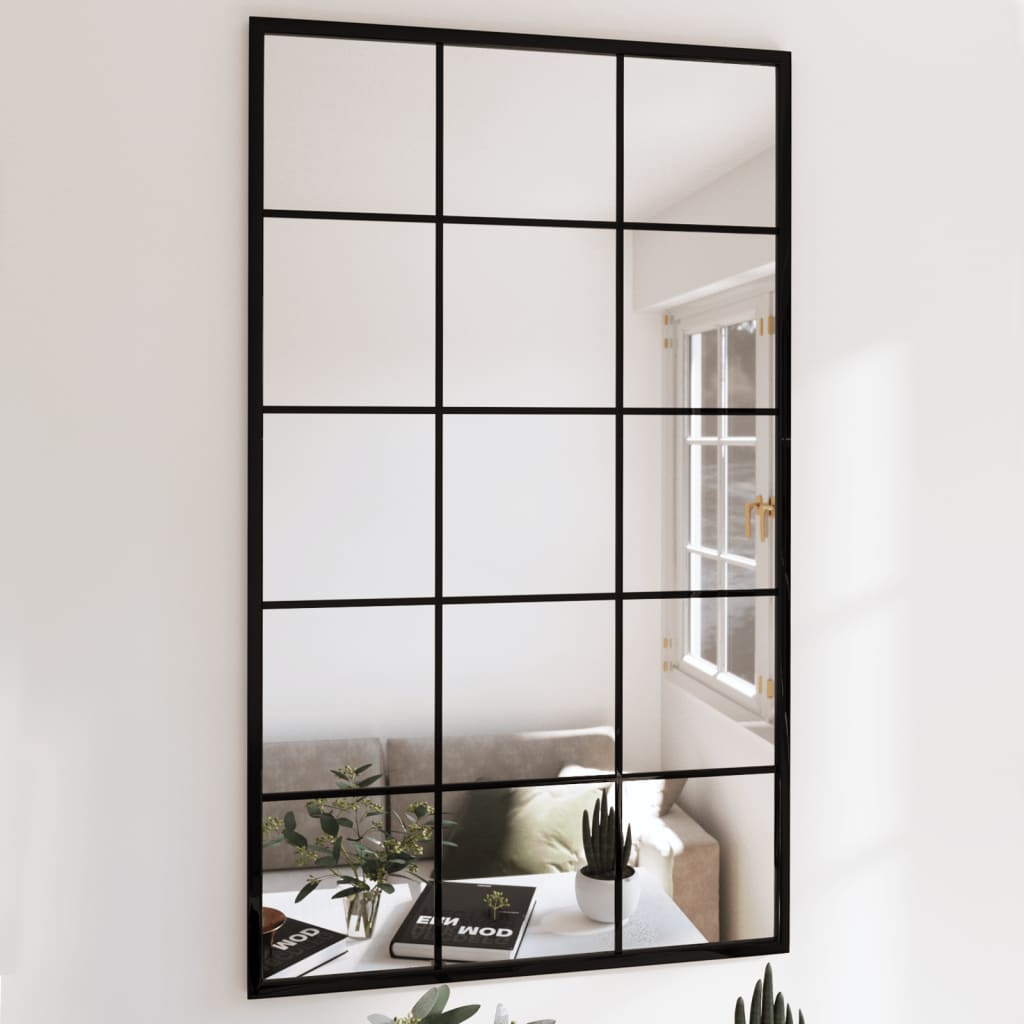 Maison Exclusive - Miroirs muraux 3 pcs noir 100x60 cm métal