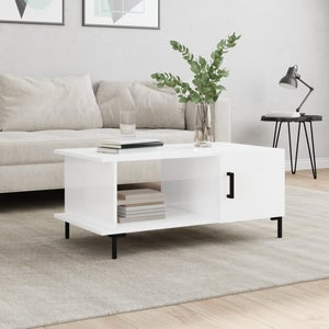 Maison Exclusive - Tavolino da Salotto Bianco Lucido 102x50x40cm Legno  Multistrato