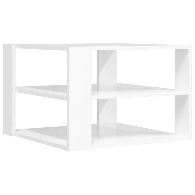 Maison Exclusive - Tavolino Salotto Bianco Lucido 59,5x59,5x40cm Legno  Multistrato