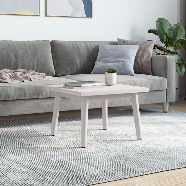 Maison Exclusive Tablero de mesa cuadrado madera maciza pino blanco 50x50x2,5  cm