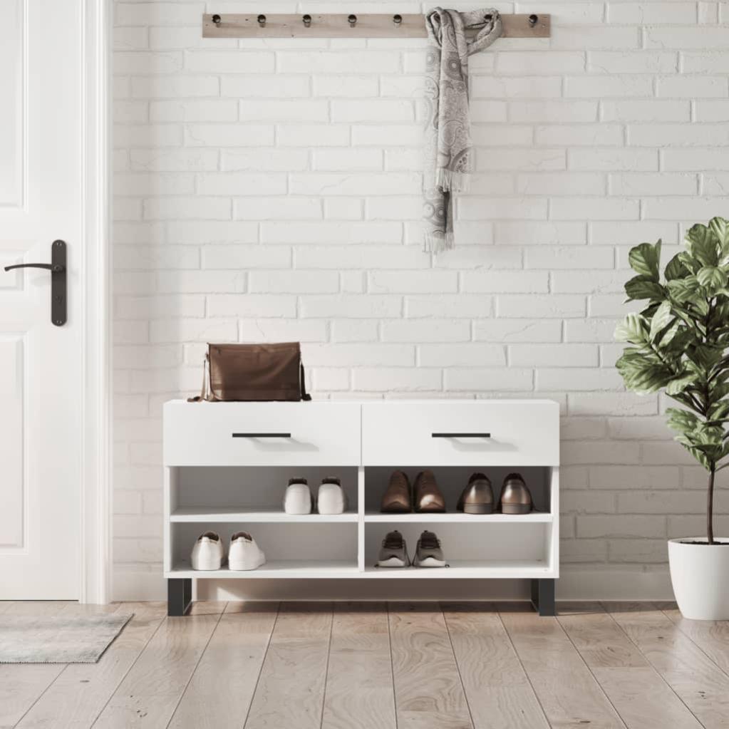 Panca Per Scarpe - Panca Porta Scarpe Grigio Sonoma 102x35x55 Cm Legno Multistrato 93576305