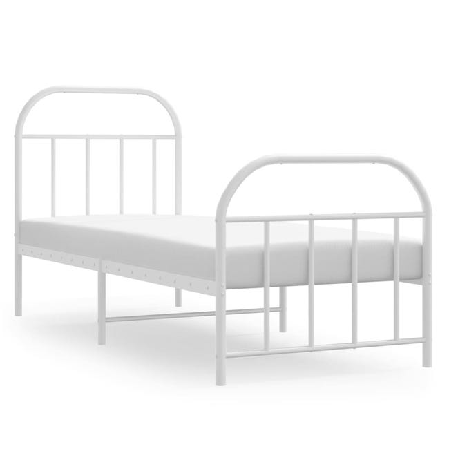 Estructura de cama extensible metal blanca 80x130/200 cm - referencia  Mqm-324741
