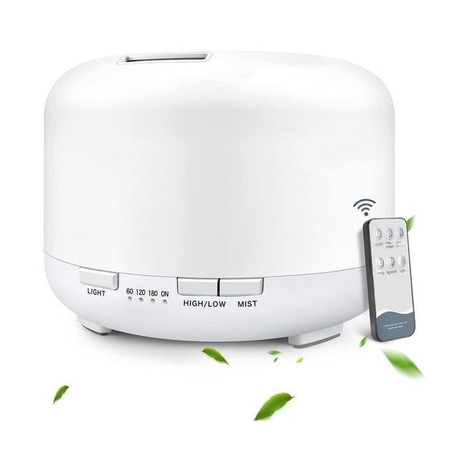 Difusor de Aceites Esenciales Klack, Humidificador de Aire Ultrasónico FT818 con Control Remoto de 500ml