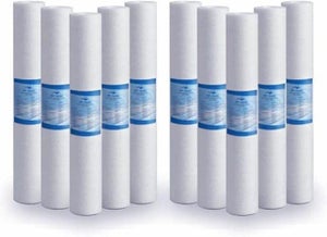 Filtro Sedimenti 20 Pollici 50 Micron - 3 Pezzi In Polipropilene Per Acqua, Rimuove Sabbia E Ruggine