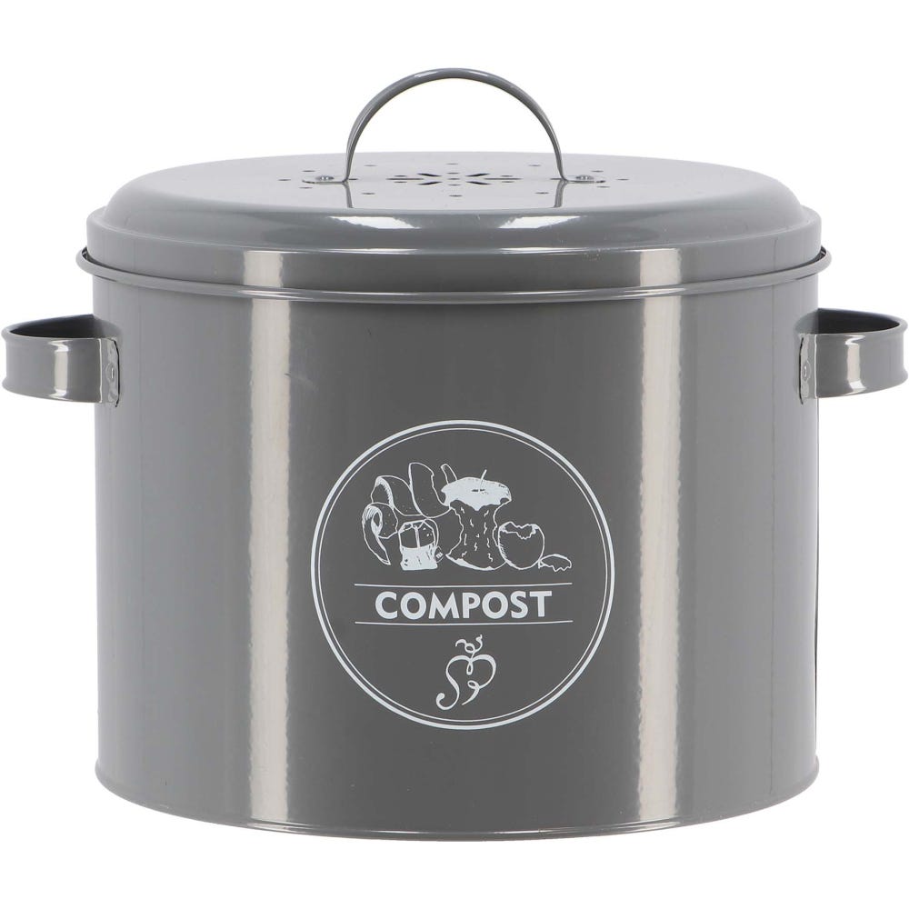 Poubelle de cuisine à compost ronde 6 litres Esschert Design