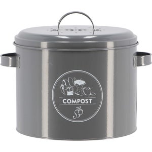 Morezi Poubelle Compost Cuisine,6L pour déchets alimentaires poubelle  cuisine,Comprend Filtres à Charbon,acier au carbone, poignées– Blanc :  : Cuisine et Maison