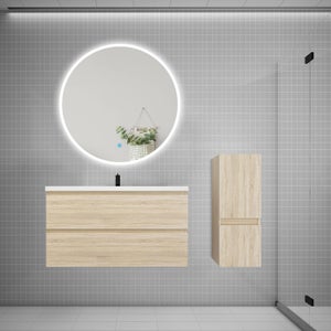 Adema Circle miroir rond 100 cm avec éclairage LED indirect