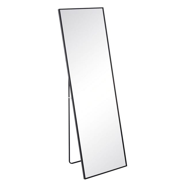 Miroir Sur Pied Noir Aluminium Verre 50 X 2 5 X 160 Cm Leroy Merlin 0088-19942317