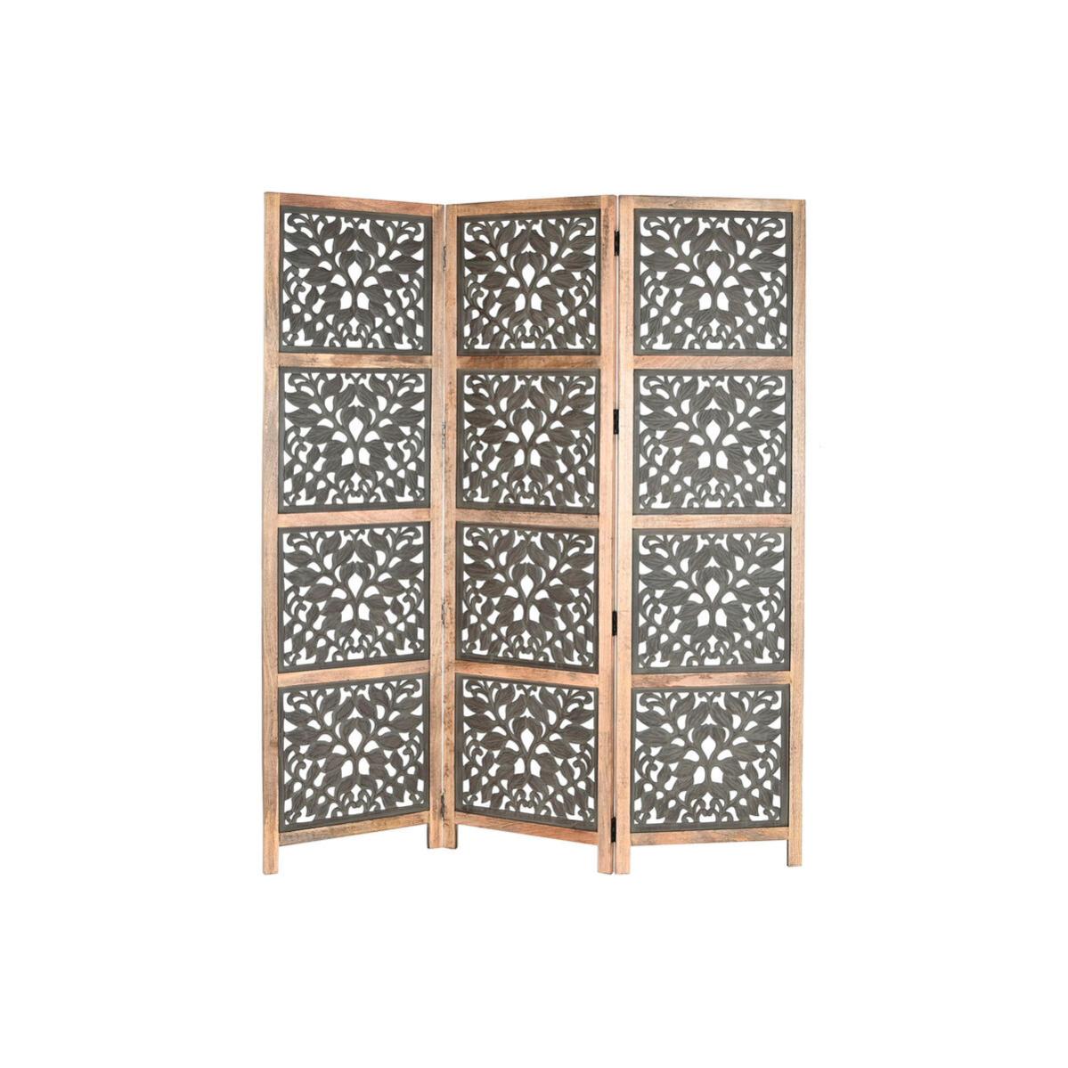 Paravento DKD Home Decor Decapaggio Intaglio Legno di mango 150 x 3 x ...