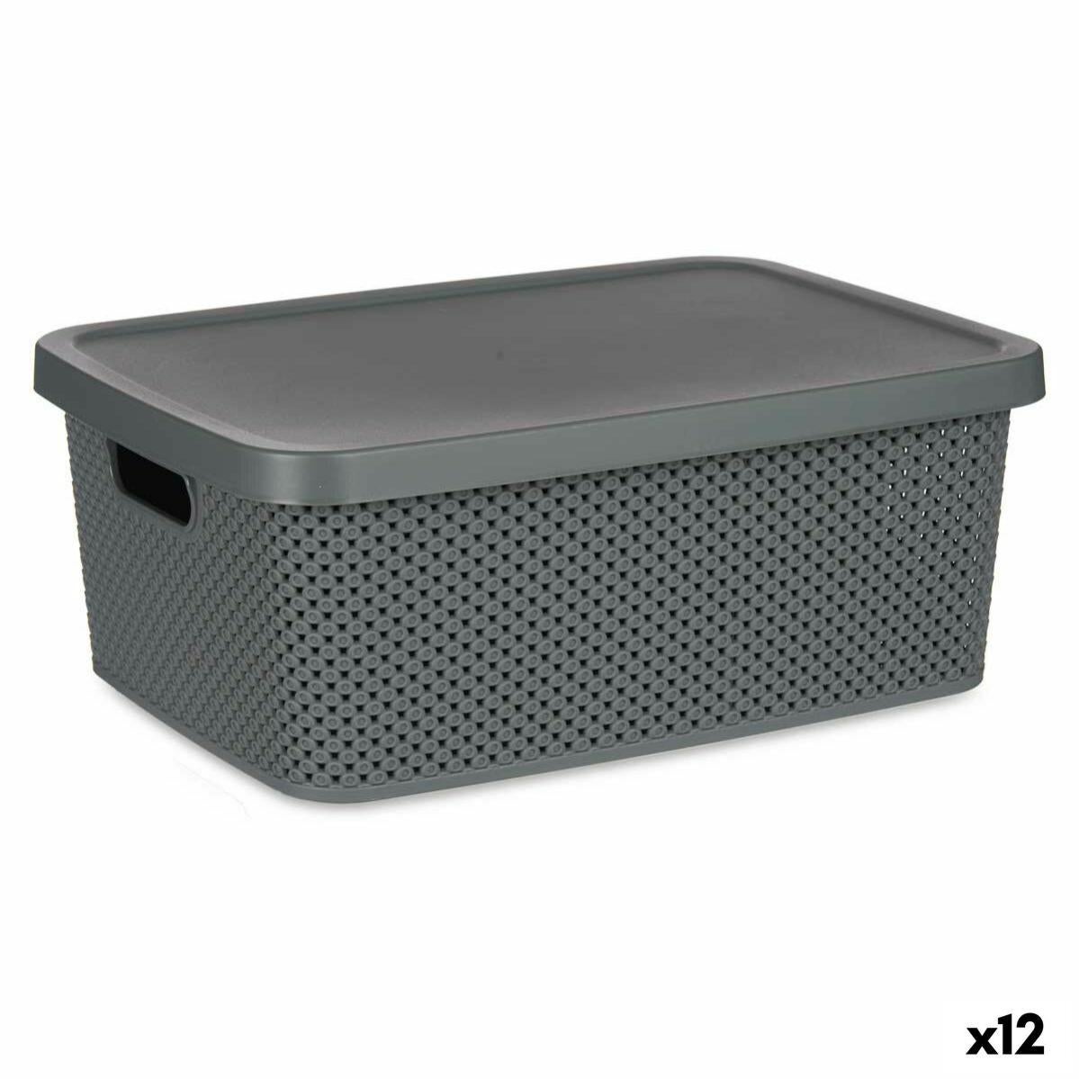 Set De 3 Boîtes De Rangement Plastique Avec Couvercle - 2 Grandes + 1 Petite