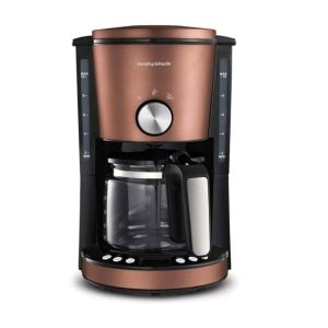 H.koenig Macchina da caffè programmabile MG32, capacità 1,5 l, struttura in  acciaio inox, 1000 W, supporto filtro rimovibile, caraffa in vetro graduat