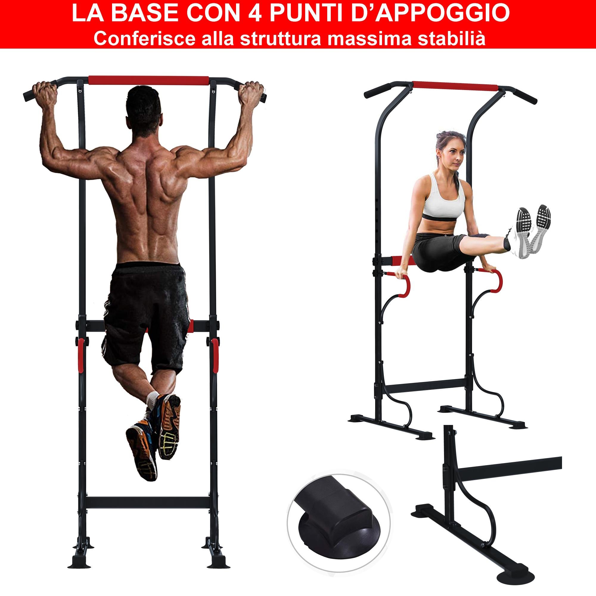 Barra Per Addominali Phoenix Fitness - Da Porta, Regolabile, Con Imbottitura Per Caviglie