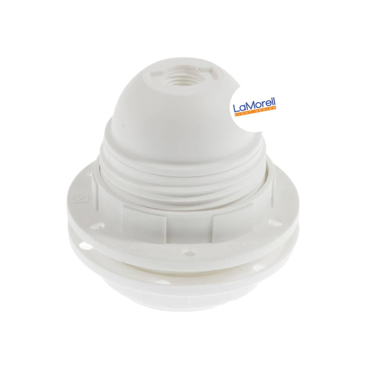 Kit Portalampada E27 Creative Cables - In Termoplastica Con Doppia Ghiera Per Paralume, Colore Bianco - Foto 7