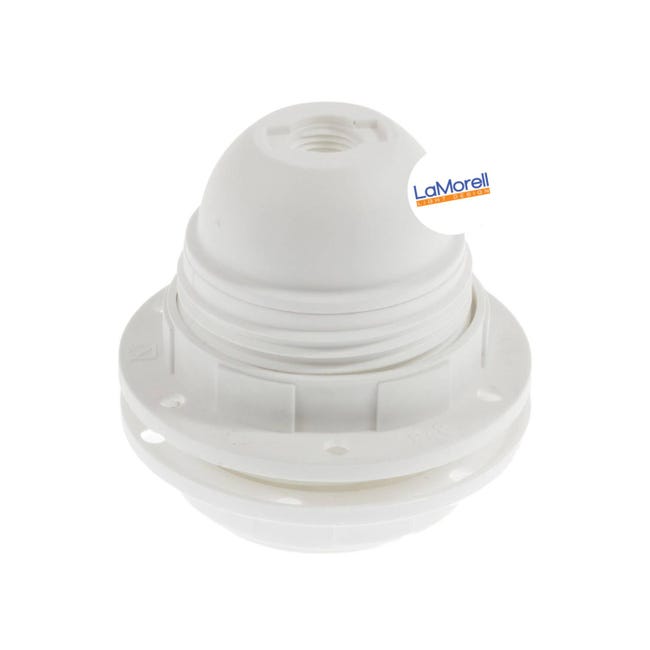 Kit Portalampada E27 Creative Cables - In Termoplastica Con Doppia Ghiera Per Paralume, Colore Bianco - Foto 7