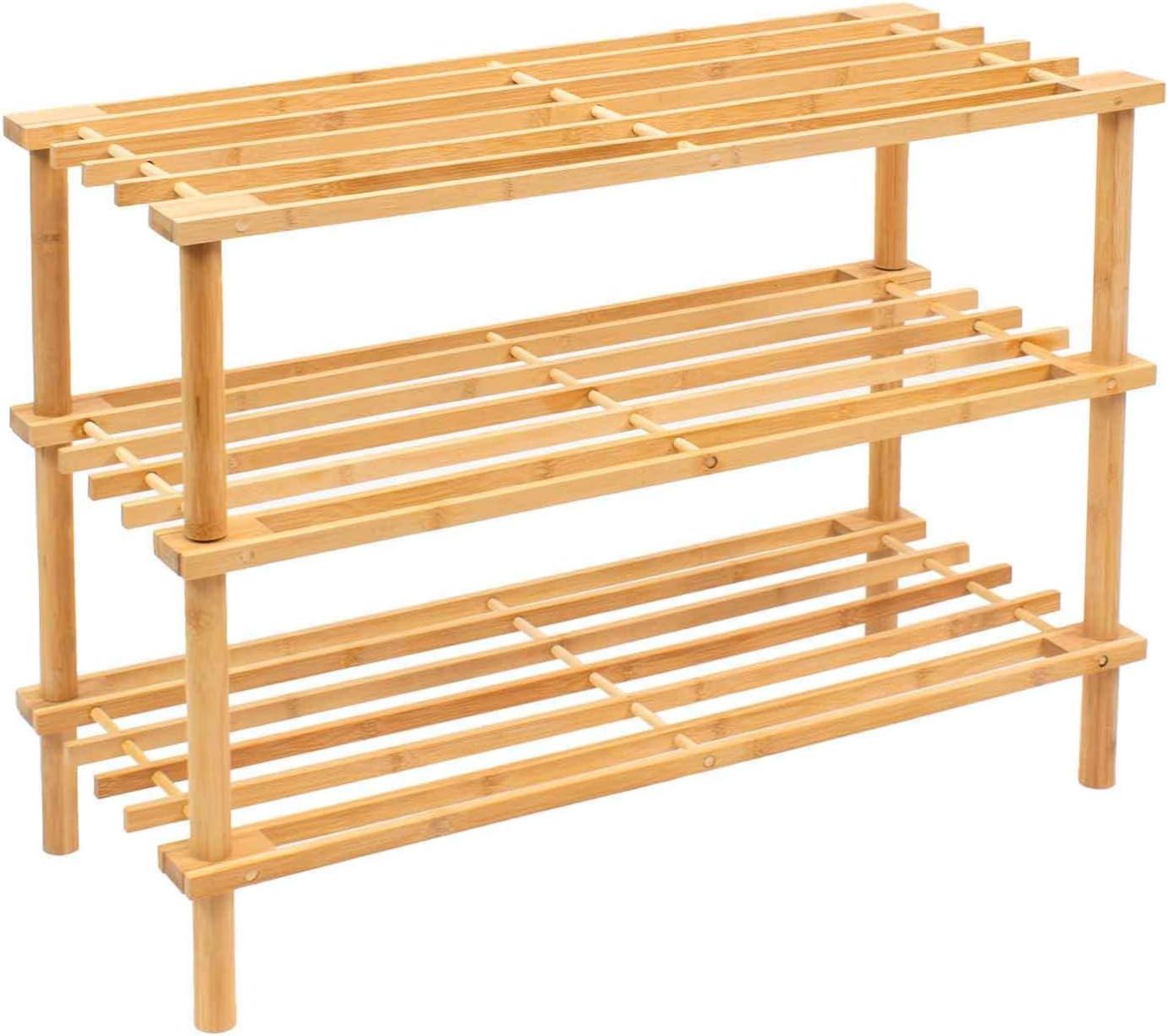 Panca Scarpiera In Bambù Moa – 90x30x45 Cm, Con Seduta Imbottita, Mobile Contenitore Per Corridoio E Ingresso, Stile Naturale - 2