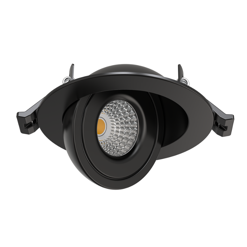 Spot encastrable, Léo orientable, blanc, IP65, LED, dim, 2700