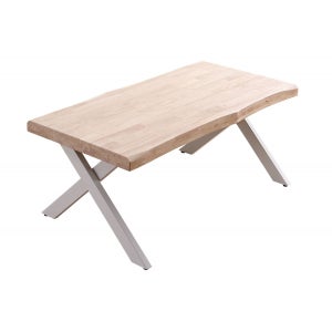 Mesa de centro elevable extensible Katia Roble - Blanco 114 x 76 x cm