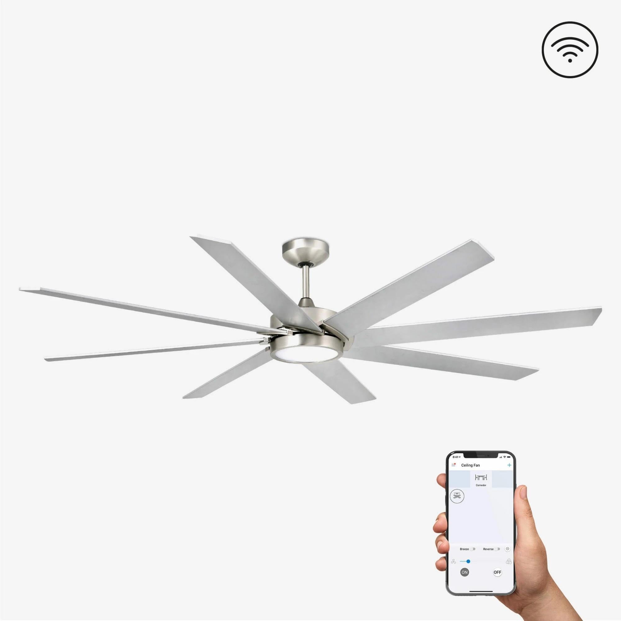 Ventilatore Da Soffitto Faro Molokai Ventilatore Da Soffito Nichel Opaco Con Mo 8421776240773