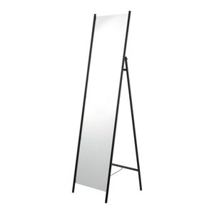 Espejo decorativo de pared con estante HOMCOM 50x10,2x70 cm  negro_830-633V00BK