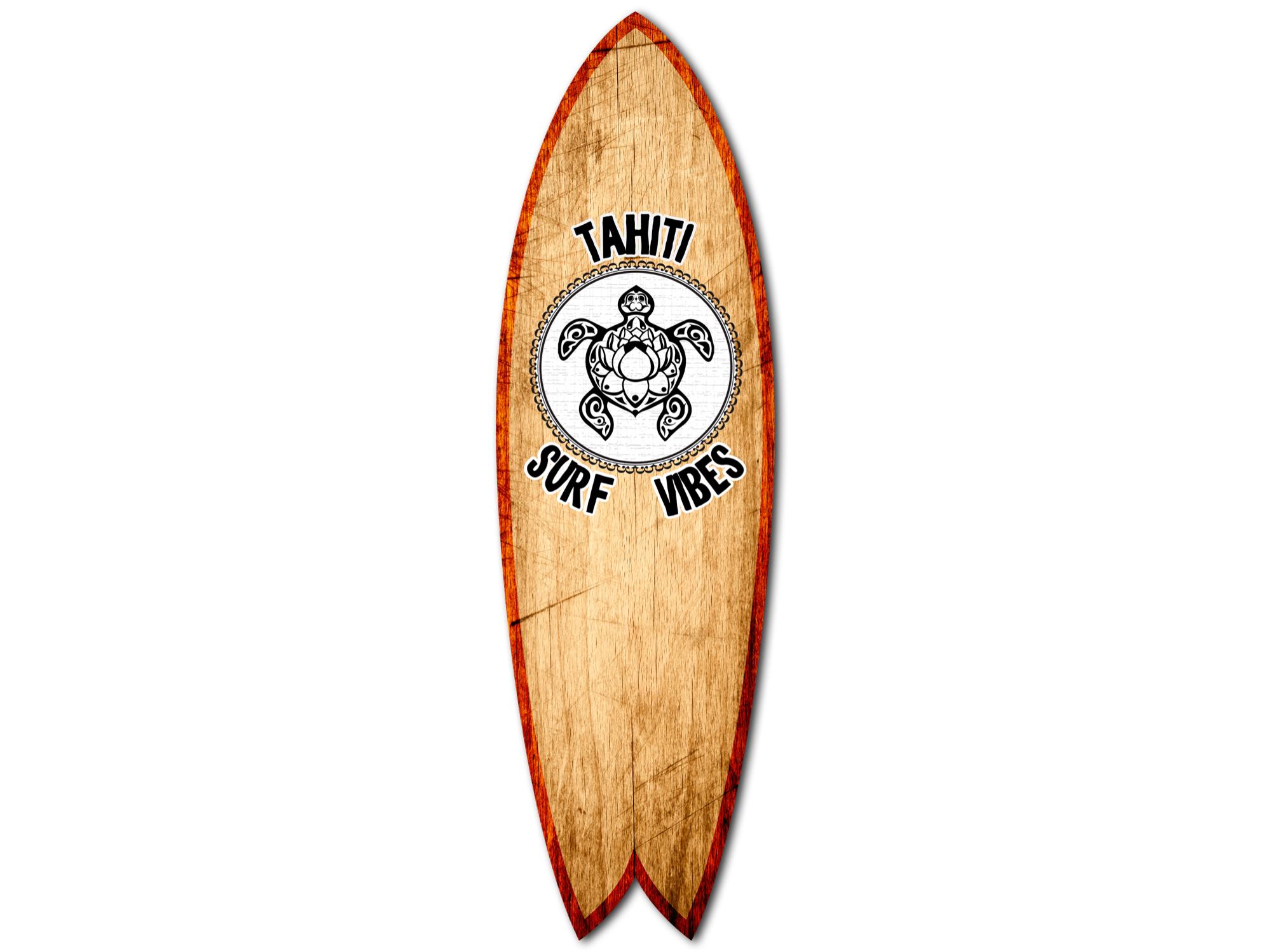 Planche de surf murale Tahiti Surf Vibes, Planche de surf déco