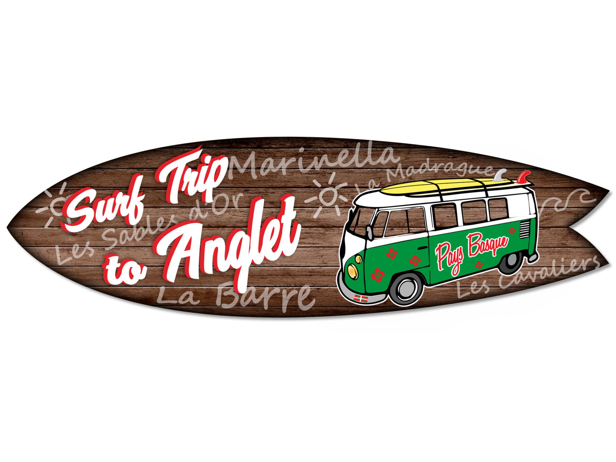 Planche de surf déco, impression alu-dibond, décoration murale, déco