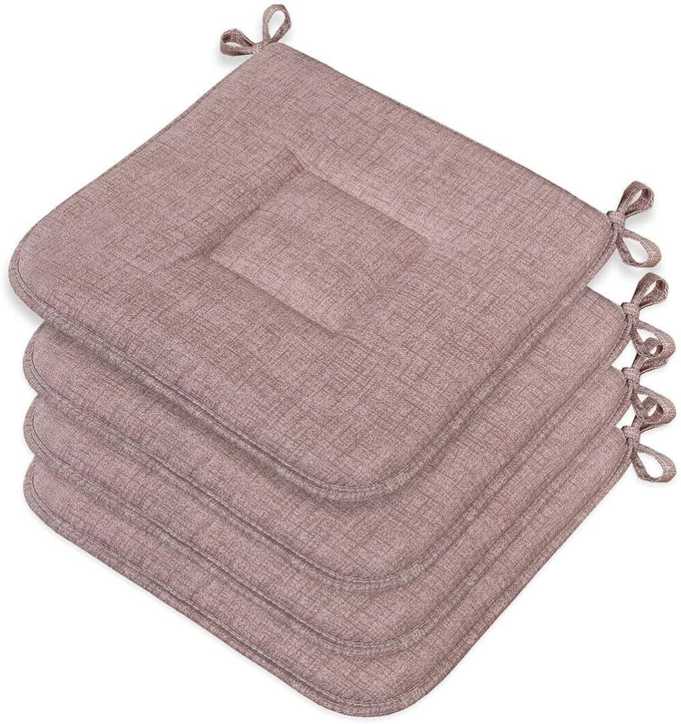 Coussins De Chaise YUNSHANGHE Lot De 4 - Velours Cristal 40x40cm - Doux, Lavables - Pour Intérieur/Extérieur