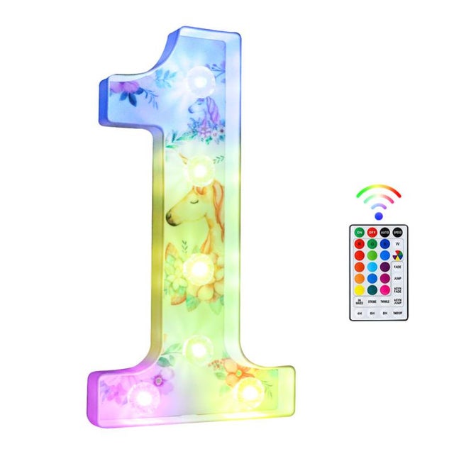 Fennnds Chiffre LED 3D 50 - 100cm Lumineux Pour Décoration Anniversaire Et Fête