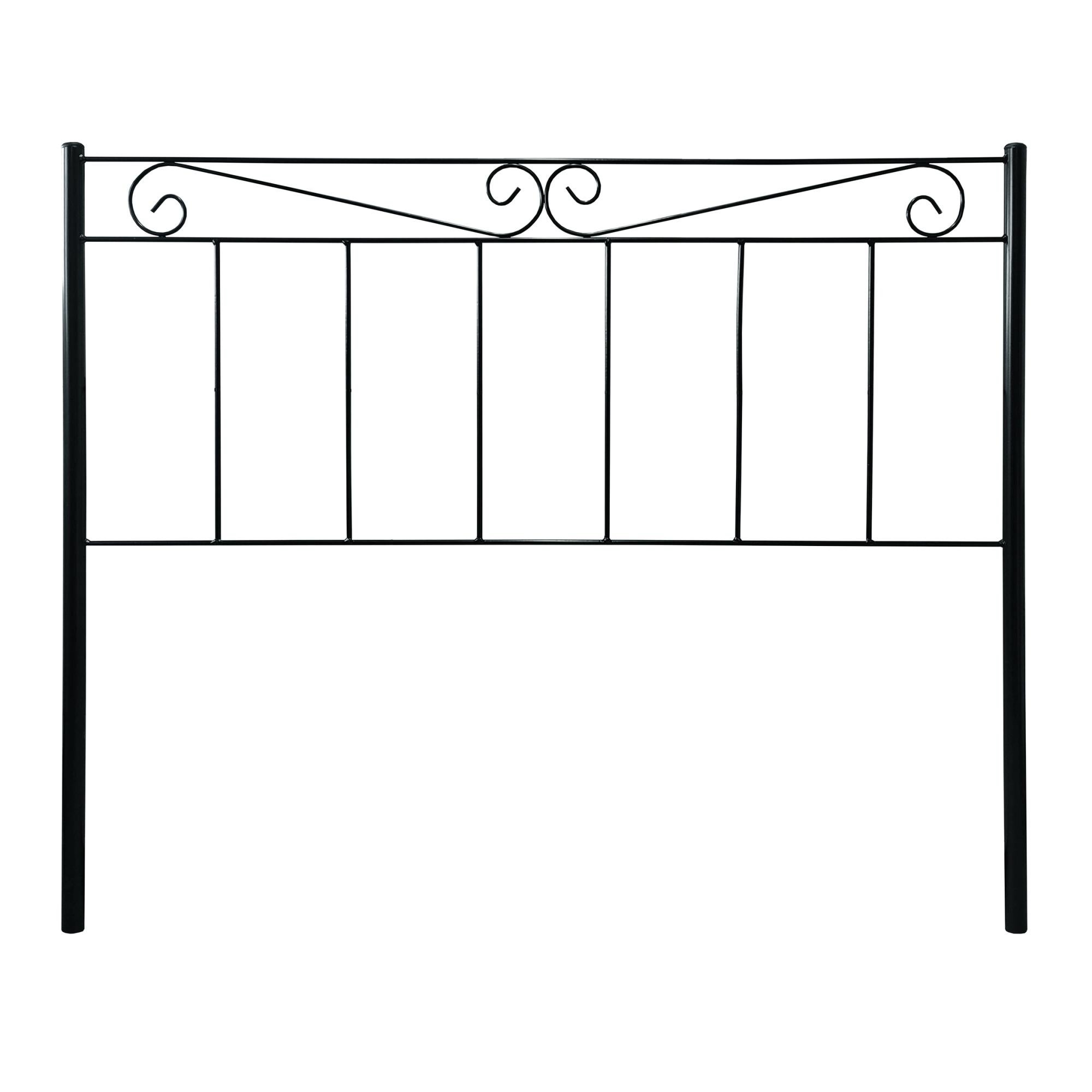 Buyqualia cabecero de forja para camas de 90, 105, 135 y 150 cm de ancho pintado en color negro (camas 90 cm)