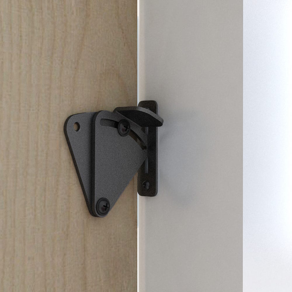 Schulte Loquet pour portes coulissantes en bois, noir