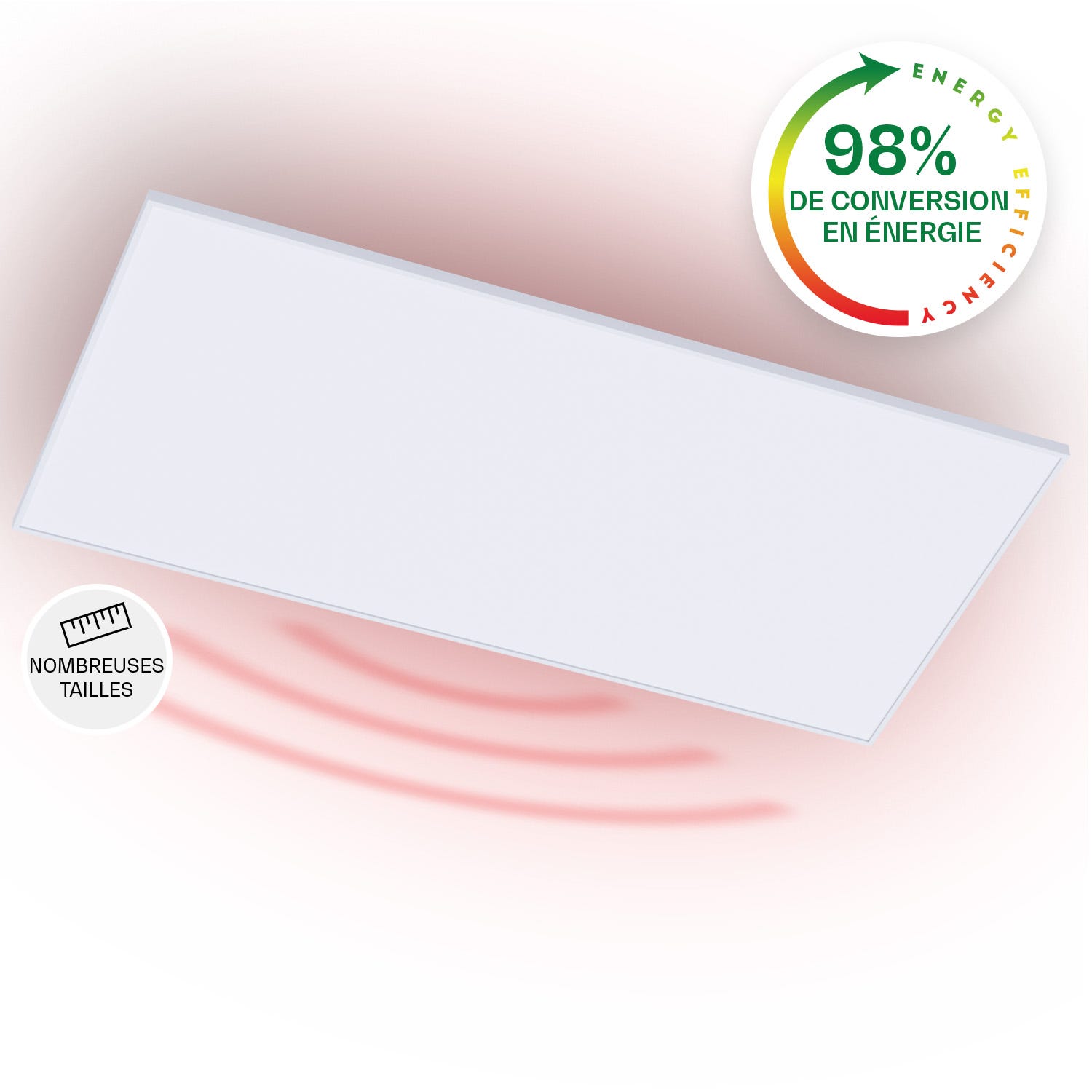 Radiateur infrarouge - Klarstein - Chauffauge - 700 W - Lumière LED -  Panneau chauffage électrique de salle de bain