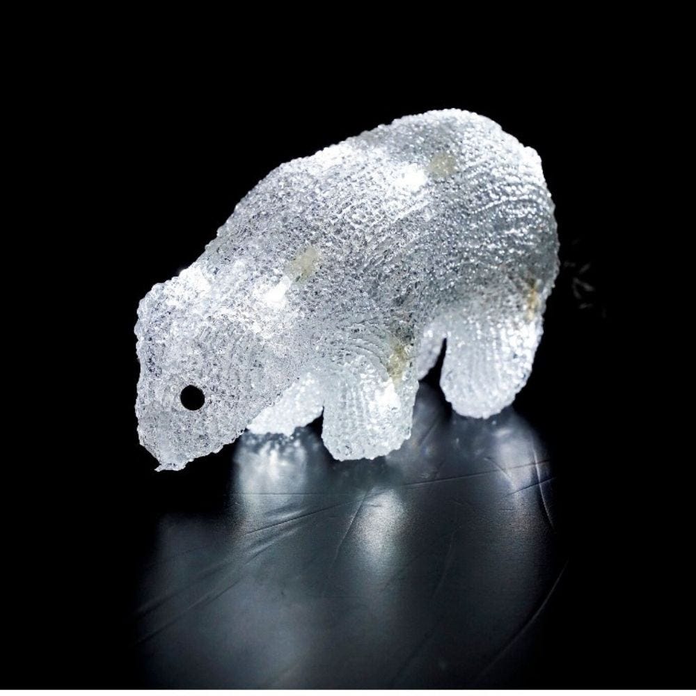 Orso polare luminoso 10 LED per interni ed esterni
