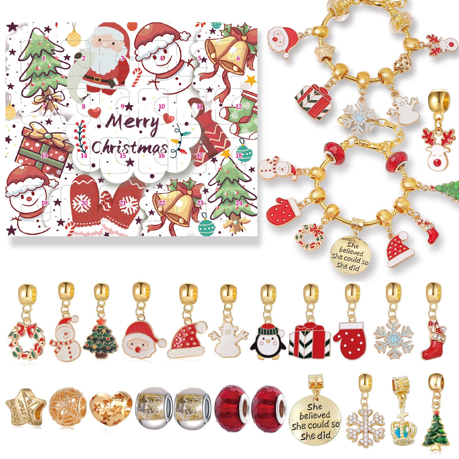 Ragazze Fai da te Braccialetto di perline Gioielli Kit Braccialetti per bambini  Set Regalo di Natale per bambini