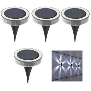 Lot de 2 lampes solaires d'extérieur en métal creux - Lampes LED  décoratives : : Bricolage