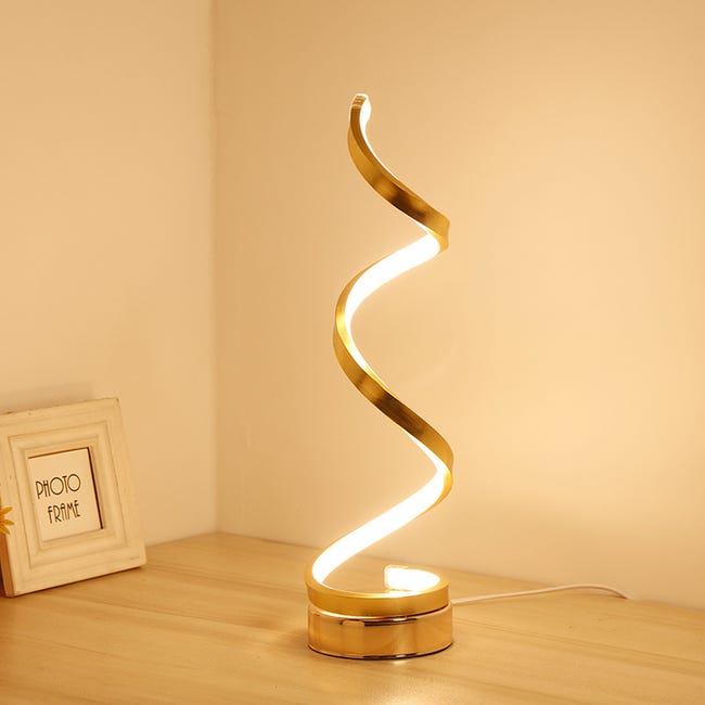 Lampe de table LED en spirale Gold Infinity,lampe de chevet