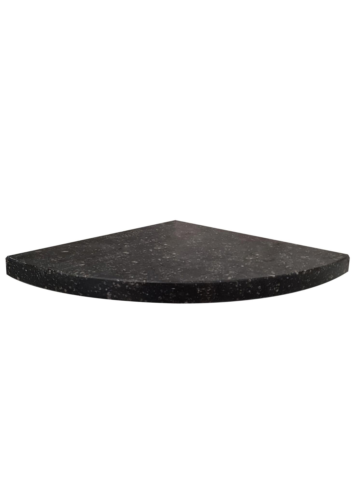 PH Mensola Angolare Onda Polytherm - 2 Pezzi, 22x22x35 Cm, Argento Metallizzato, In Filo Plastificato, Facile Da Montare