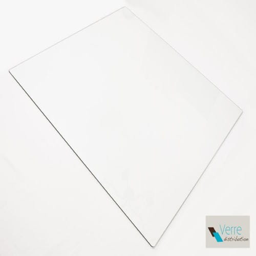 Plaque de sol en verre transparent pour poêle 6 mm d'épaisseur 95