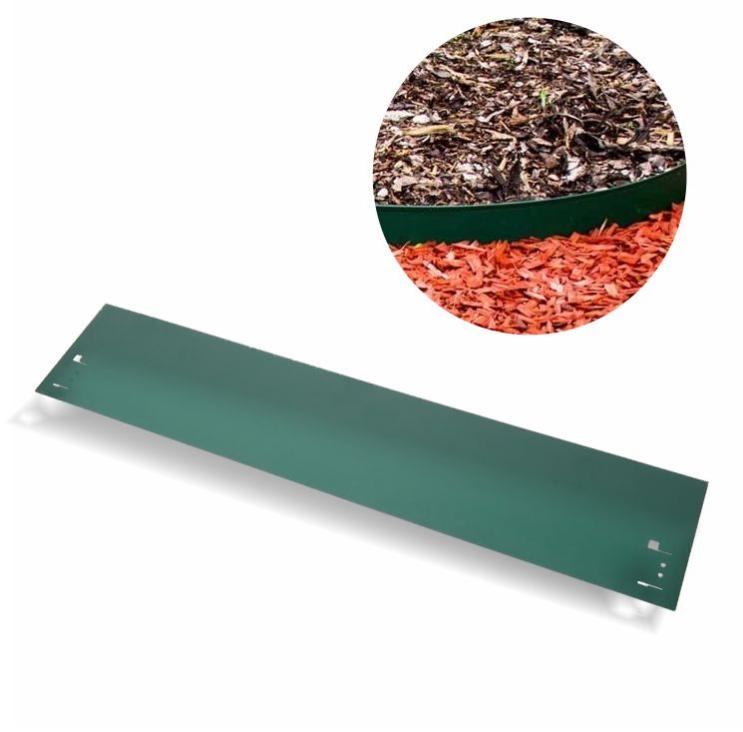 IRKA Bordo Per Aiuola In Galvalume, Altezza 18 Cm X Lunghezza 100 Cm, Sistema Click-Fix, Bloccaggio Automatico, Anticorrosione - 3