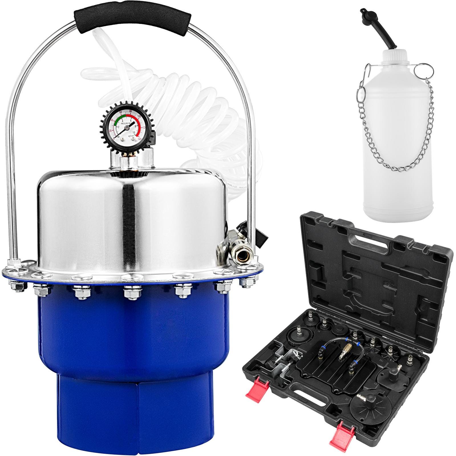 Kit d'outils de purge de liquide de frein pneumatique à main