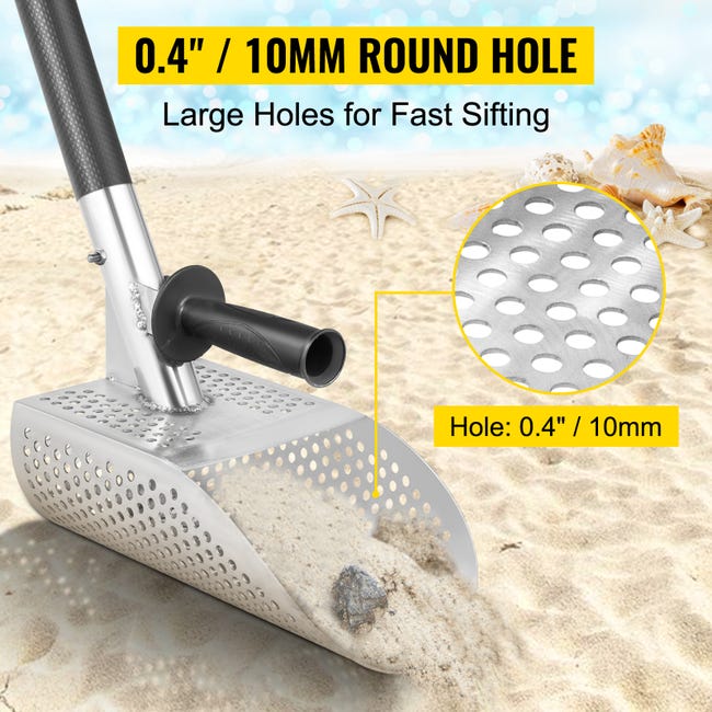Pelle à sable de plage avec outil de détection des métaux pour