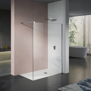 Paroi de douche à l'italienne, 90 x 190 cm, Schulte NewStyle, Walk In,  verre transparent anticalcaire, Mistral