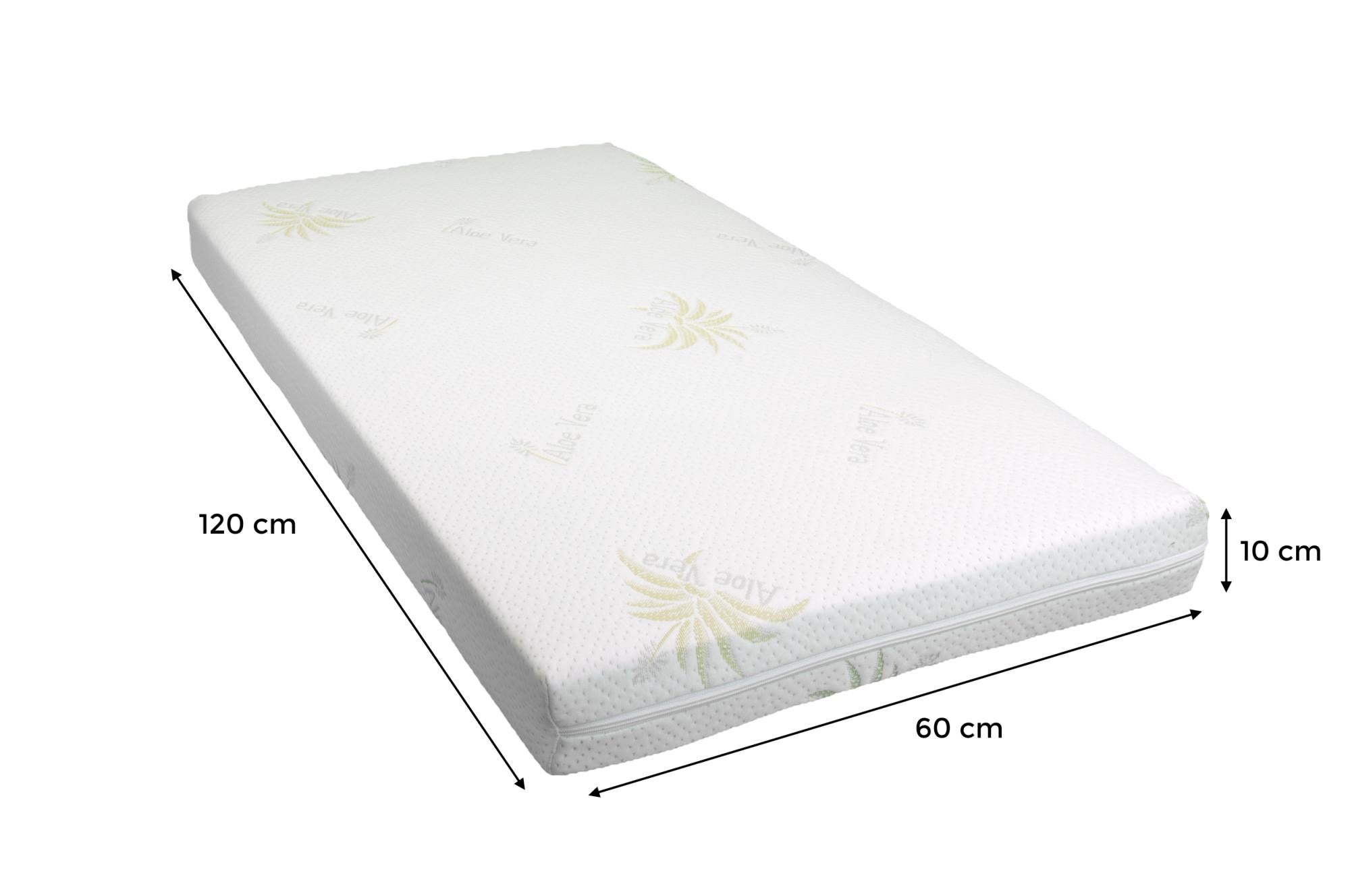 MATERASSO Culla 120X60, MATERASSINO PER LETTINO BAMBINO ALOE VERA CM 60 X 120 Alto 10 Cm Made In Italy 89637516
