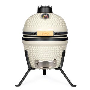 Barbecue Portable à Charbon Livoo - Ø27 Cm, Acier Galvanisé, Pieds Pliables, Idéal Camping
