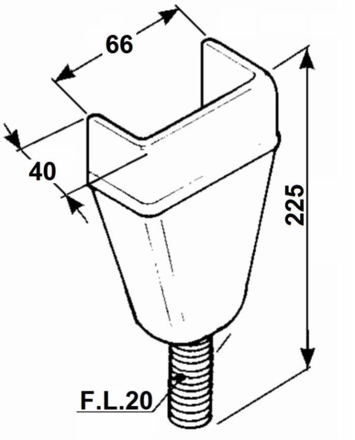 S & W BSW-4AN Male-End Leveling Mount,5.5 in H 4NYG7