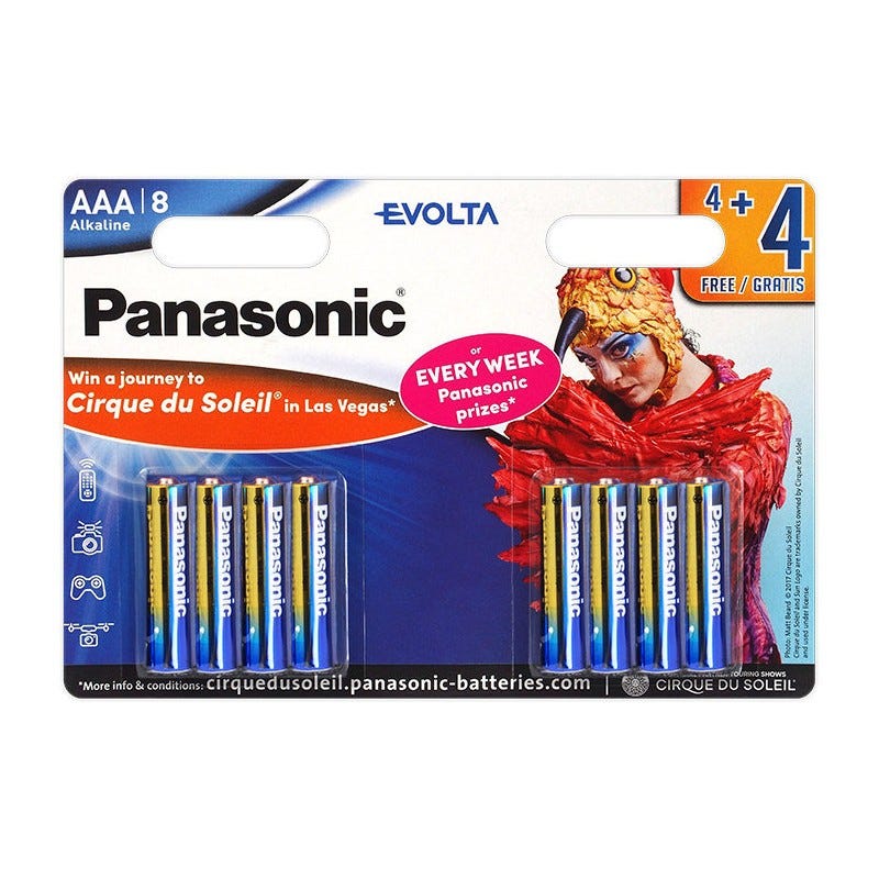 PANASONIC - Pile alcaline LR03 AAA 1,5V Blister de 4 piles