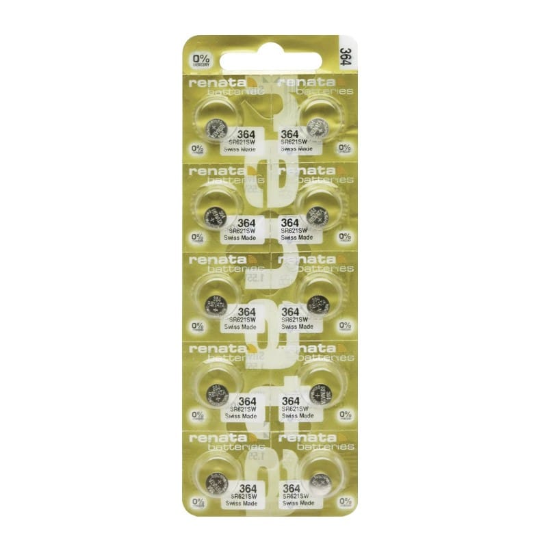 10 Pile 364 dor MF oxyde d argent Renata 20 mAh Leroy Merlin