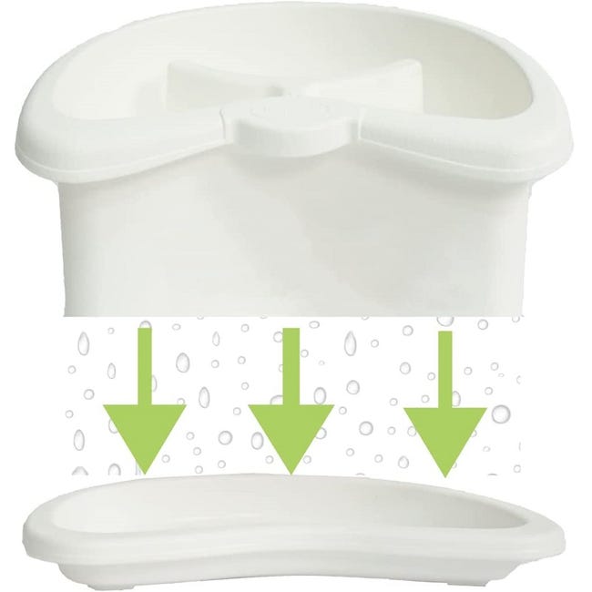 Scolaposate Brio a 3 scomparti di colore bianco per posate, forchette,  cucchiai e coltelli con vassoio raccogli goccia - 19x12x13,3 cm - 8353  Bianco