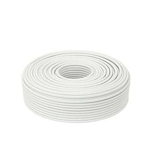 50 pies de color blanco RG6 Cable coaxial digital Blindaje de PVC