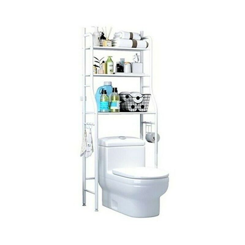 Movilcom® - Estantería para inodoro, con 2 estantes, mueble encima wc,  estantería sobre inodoro wc, 140 x 28 x 55cm Blanco: Amaz –
